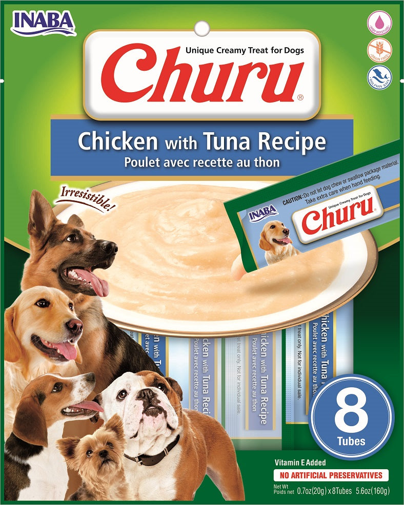 Inaba Dog Churu Chicken with Tuna recipe 8x20g