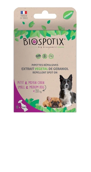 Biogance Biospotix Dog Spot On repelent za pse do 20kg 5ml (5 x 1ml)
