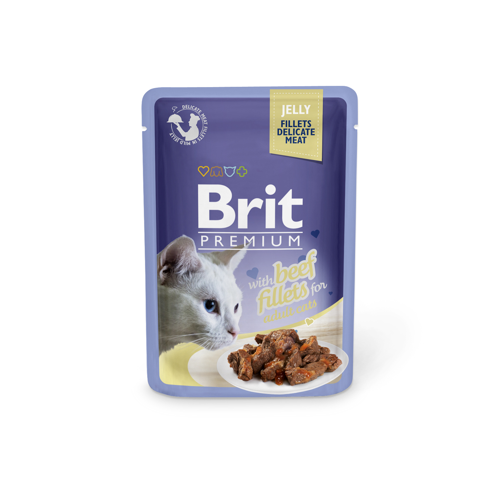 Brit Premium by Nature sa filetima govedine u umaku za odrasle mačke 85g