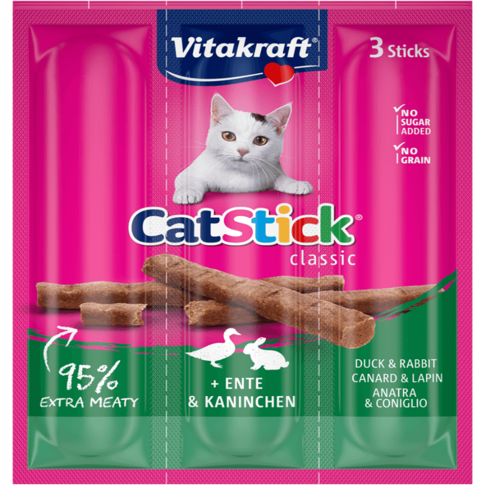 Vitakraft Cat Stick Classic Duck & Rabbit 3 sticks 18g