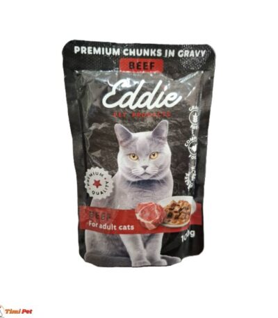 Eddie Pet Products sa govedinom u sosu za odrasle mačke 100g