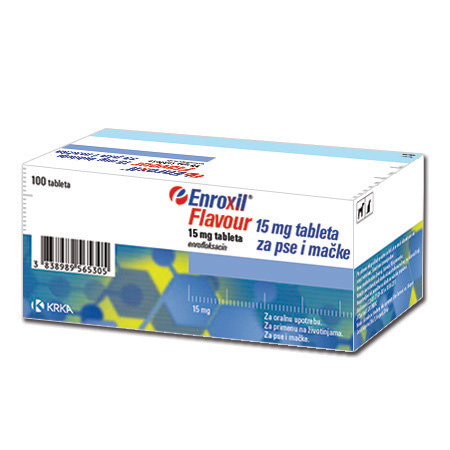 Krka Enroxil Flavour 15mg tablete za pse i mačke 100 tableta