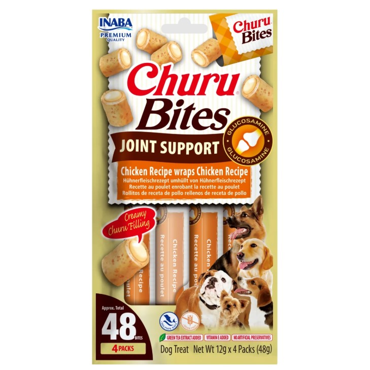 Inaba Dog Churu Bites podrška zglobovima pileći zalogaji 3x12g