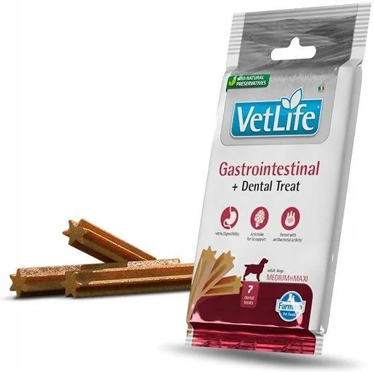 Vet Life Gastrointestinal Dental Treat Adult Medium and Maxi Dogs 100g