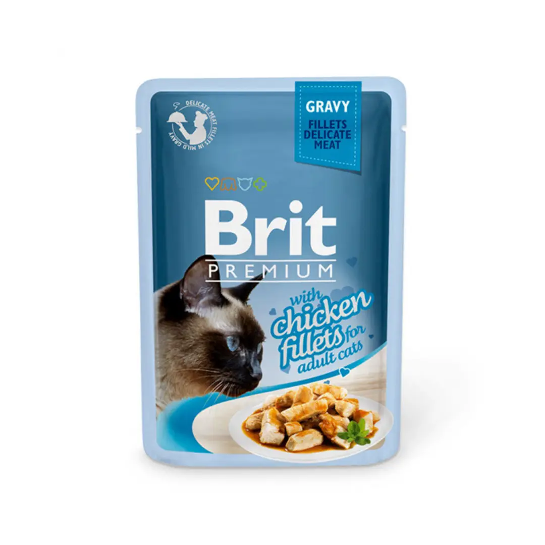 Brit Premium by Nature sa filetima piletine u umaku za odrasle mačke 85g