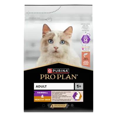 Pro Plan Cat adult hairball and halthy skin 10 kg(cena po 1 kg)