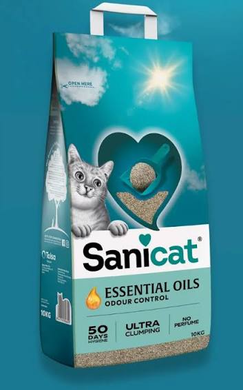 SANICAT Essential Oils Ultra Clumping posip za mačke Perfume free 10kg