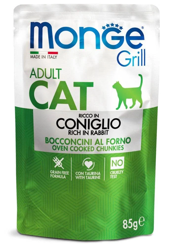 Monge Grill Adult Cat Rabbit 85g