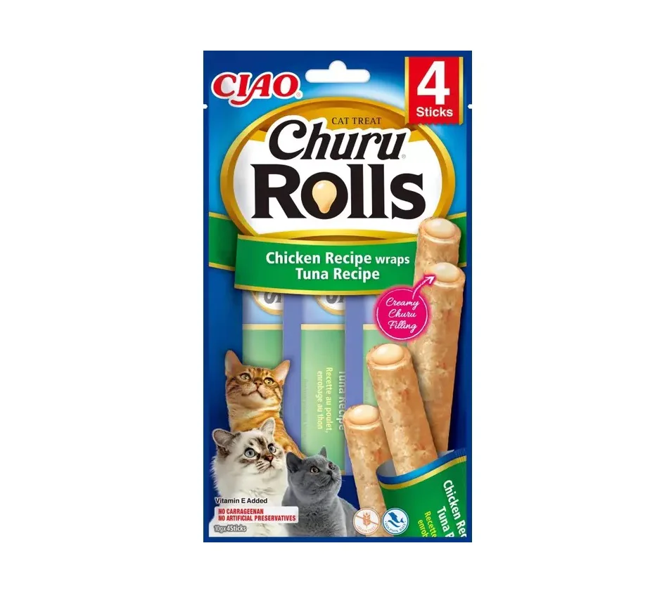 Inaba Cat Churu Rolls pileće rolnice omotane tunjevinom 4x10g