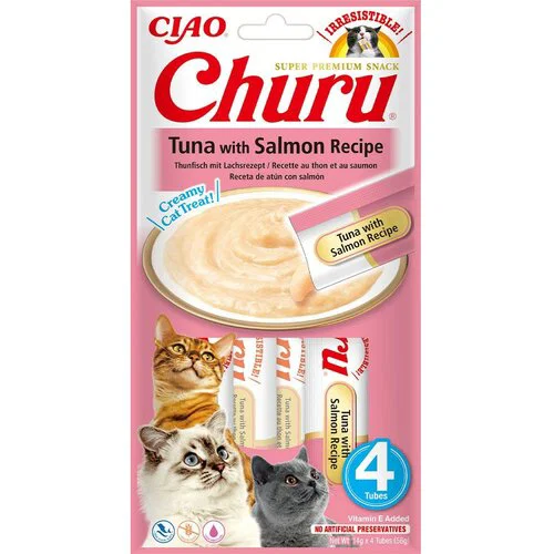 Inaba Ciao Cat Churu Tunjevina i losos 4x14g