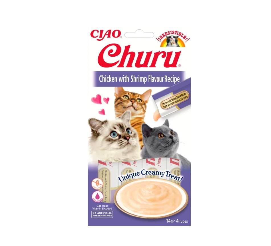 Inaba Ciao Cat Churu Piletina i škampi 4x14g