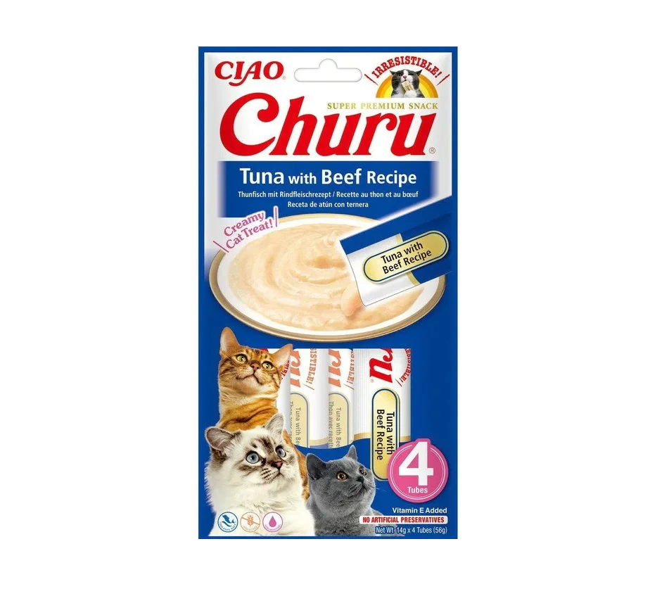 Inaba Ciao Cat Churu Tunjevina i govedina 4x14g