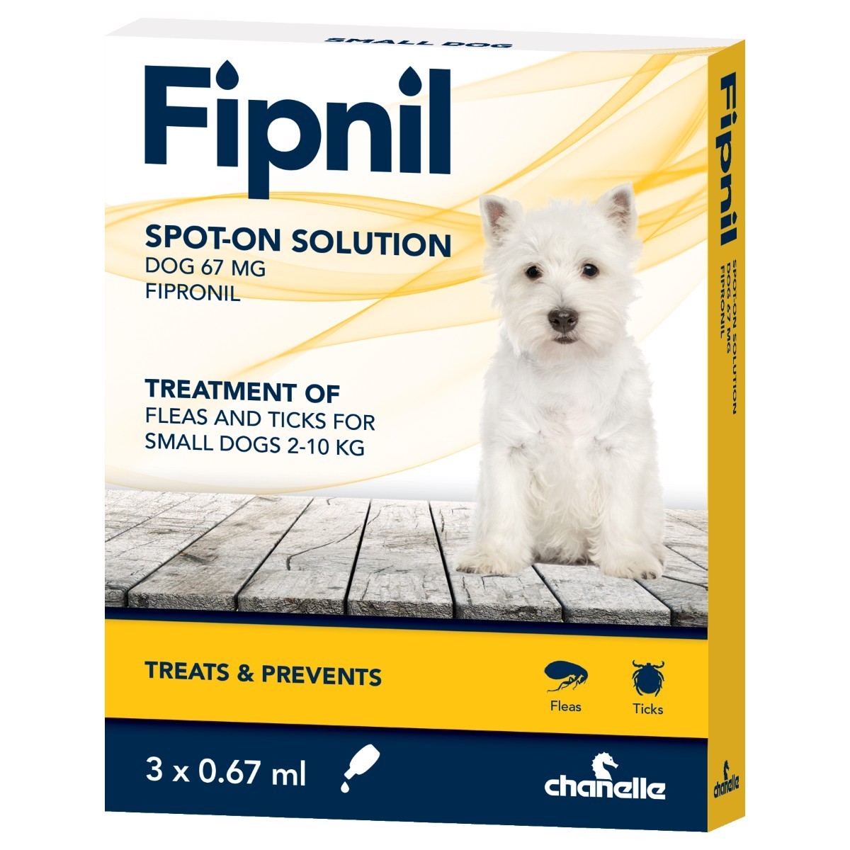 Chanelle Fipnil 67mg Spot-On rastvor za male pse od 2 do 10kg 3 x 0.67ml