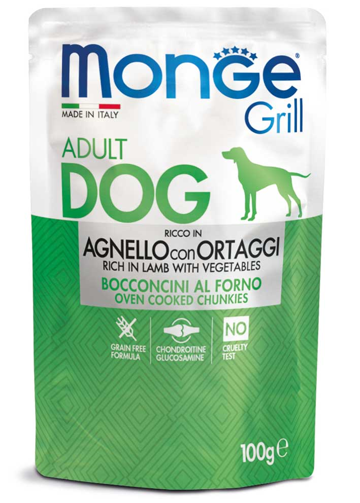 Monge Grill Adult Dog sa janjetinom i povrćem 100g
