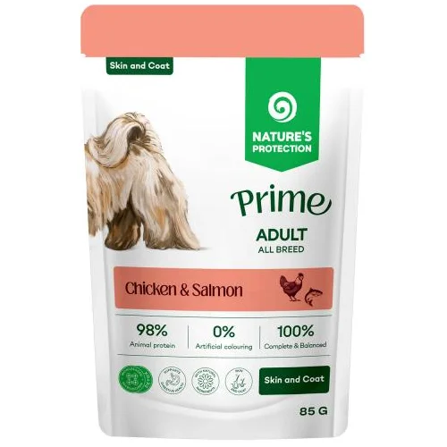 Nature's Protection Prime Adult all breed Chicken and Salmon Dog 85g