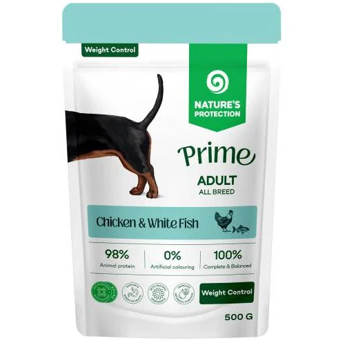 Nature's Protection Prime Adult all breed Chicken and White Fish weight control 85g