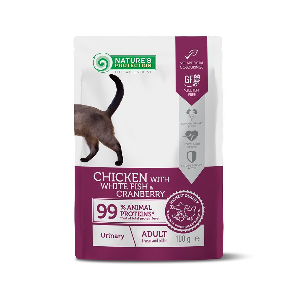 Nature's Protection Adult Urinary Chicken with White Fish & Cranberry 100g