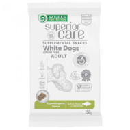 Nature's Protection Superior Care White Dogs Dental Stick bezžitna poslastica sa belom ribom za odrasle pse belog krzna 150g