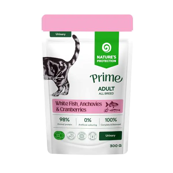 Nature's Protection Urinary Prime Adult Cat White Fish, Anchovies & Cranberries 85g