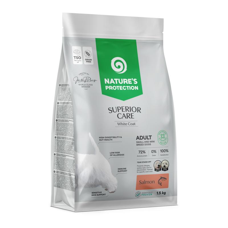 Nature's Protection Superior Care White Coat Adult Small Breeds Losos 1,5kg