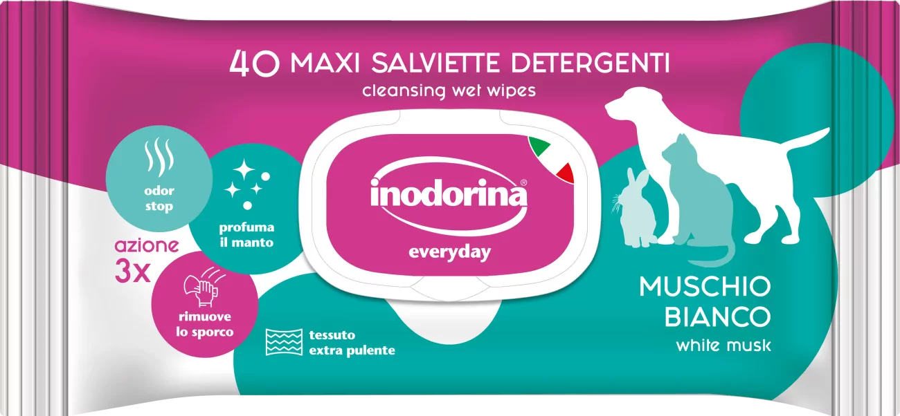 Inodorina Vlažne maramice White Musk 40 kom