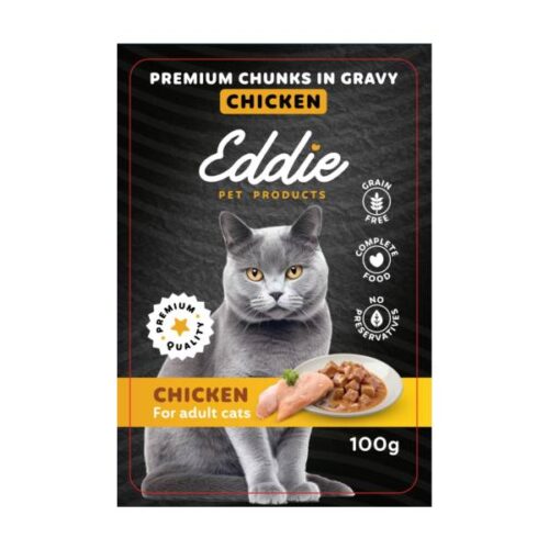 Eddie Pet Products sa piletinom u sosu za odrasle mačke 100g