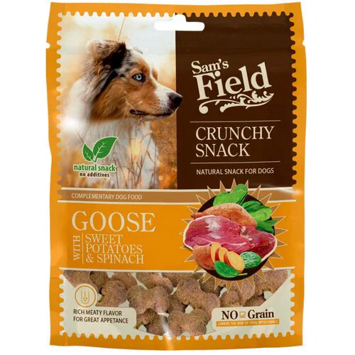 Sam's Field Crunchy Snack sa guskom, batatom i spanaćem za pse 200g