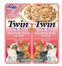 Inaba Cat Twin packs dvostruko pakovanje tunjevina i piletina u supi 80g