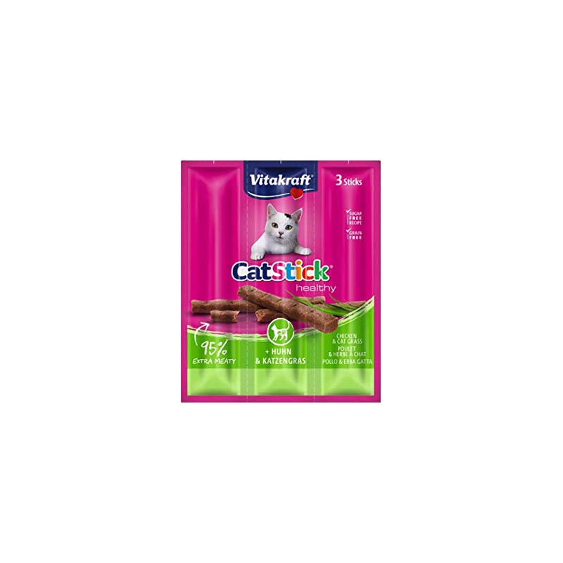 Vitakraft Cat Stick Healthy sa piletinom i mačijom travom 18g (3 štapića)